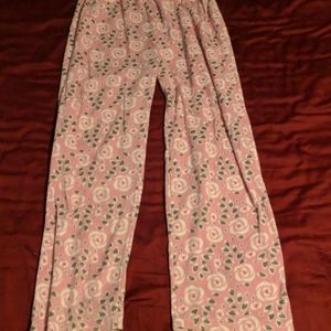 Pink rose pj pants
